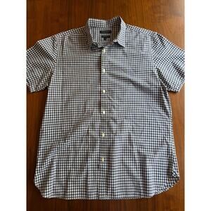 Banana Republic Camden fit Custom Short Sleeve Gingham Button-Down - Size L